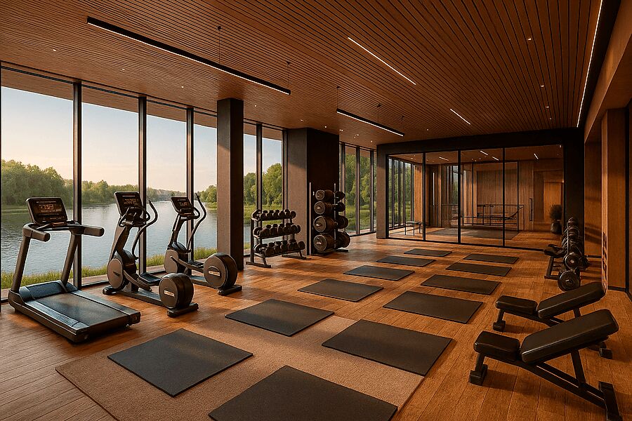 Участок на берегу реки в Монави