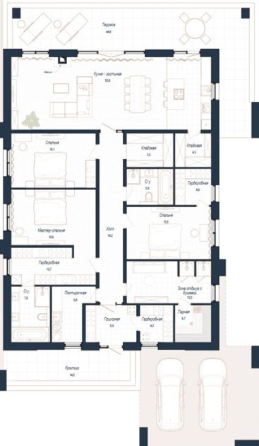 Дом хай-тек в КП Зиккурат