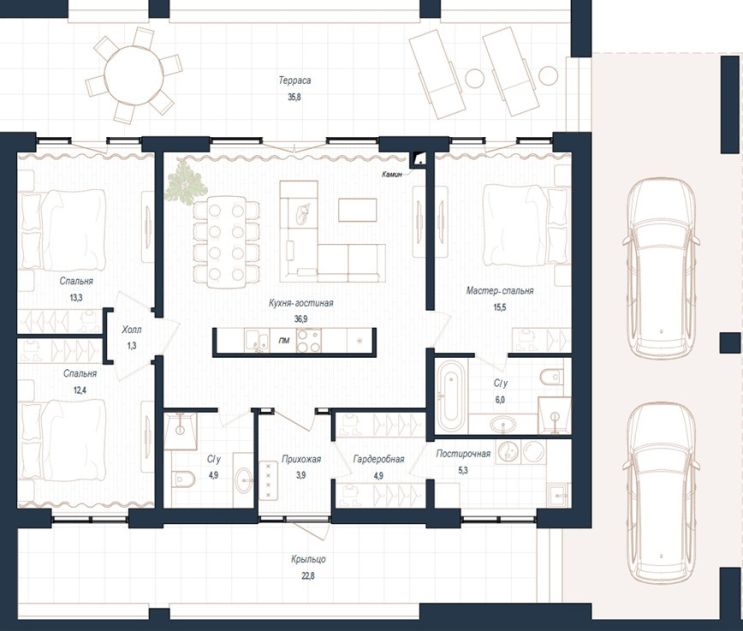 Дом хай-тек в КП Зиккурат