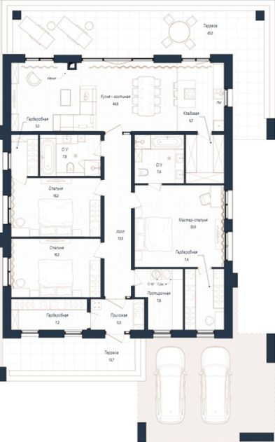 Дом хай-тек в КП Зиккурат